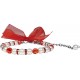 Satin Bow Pearl Necklace Red