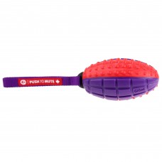 Gioco Giochi GiGwi Rugby Ball Push To Mute solid red/purple