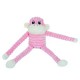 Gioco Giochi Zippy Paws Spencer the Crinkle Monkey - Small Pink